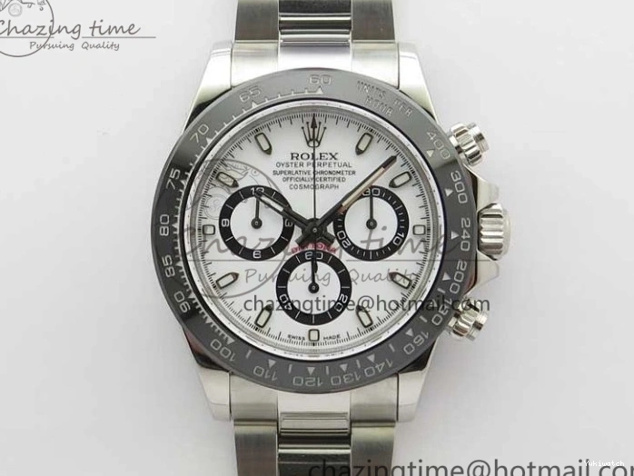 116500 Bracelet Noob Bezel Ceramic Edition Daytona A7750 White SS on 1:1 Dial Best 0520